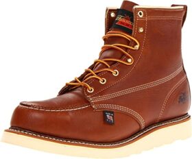 Thorogood American Heritage 6” Steel Toe Work Boots For Men - Premium Leather Moc Toe, Safety Toe Boots With Slip-Resistant MAXWear Wedge Outsole and Goodyear Welt