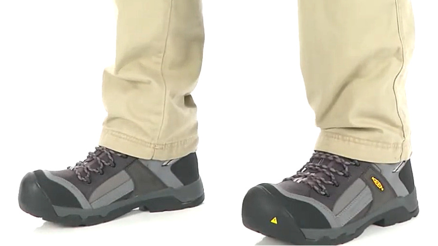 Me Wearing KEEN Utility Men's Davenport 6 Composite Toe Insulated Waterproof Work Boot