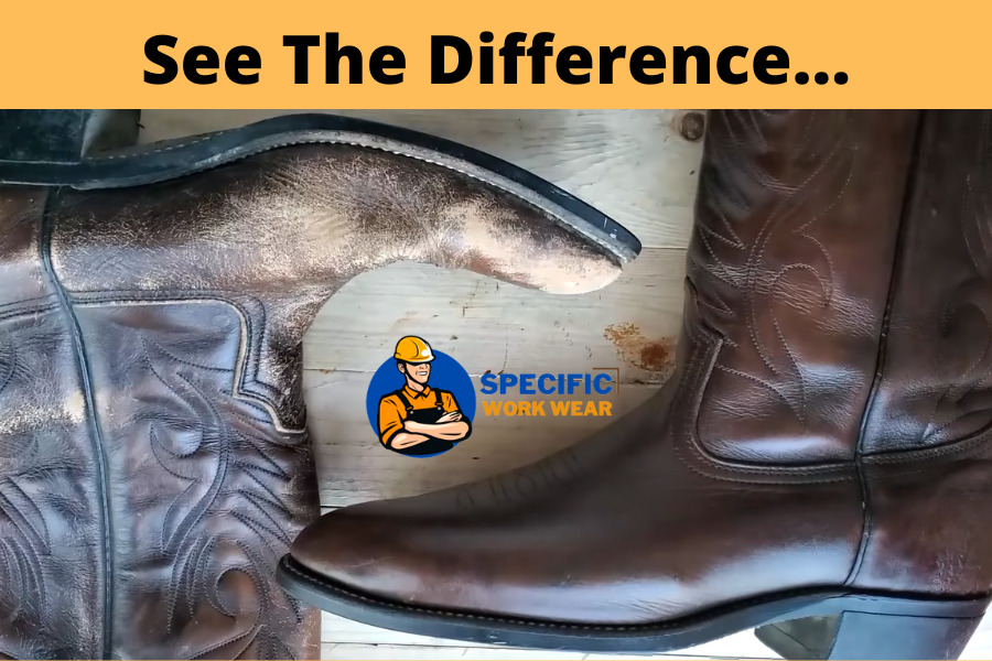 Dyeing Cowboy Boots Before and After