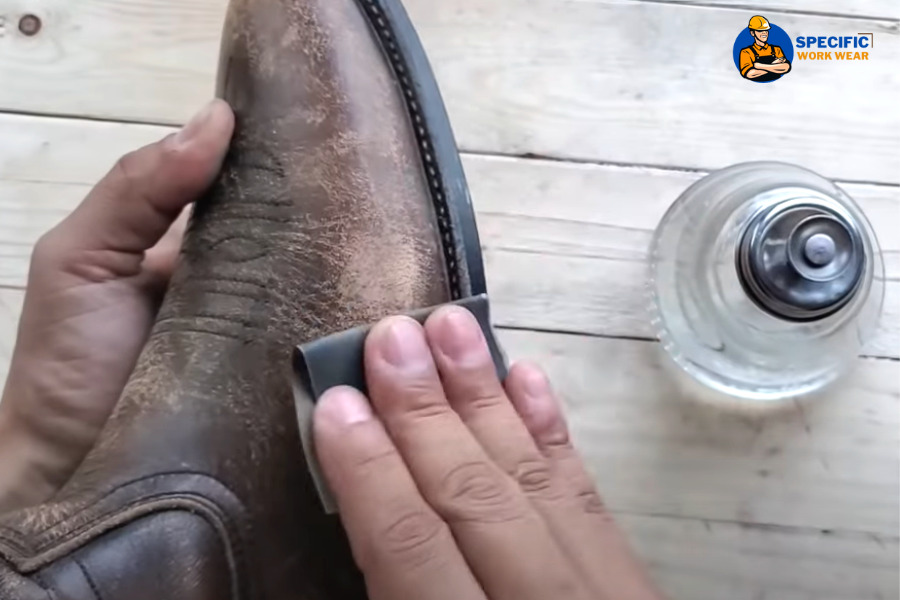 Remove Protective Coating of cowboy boot